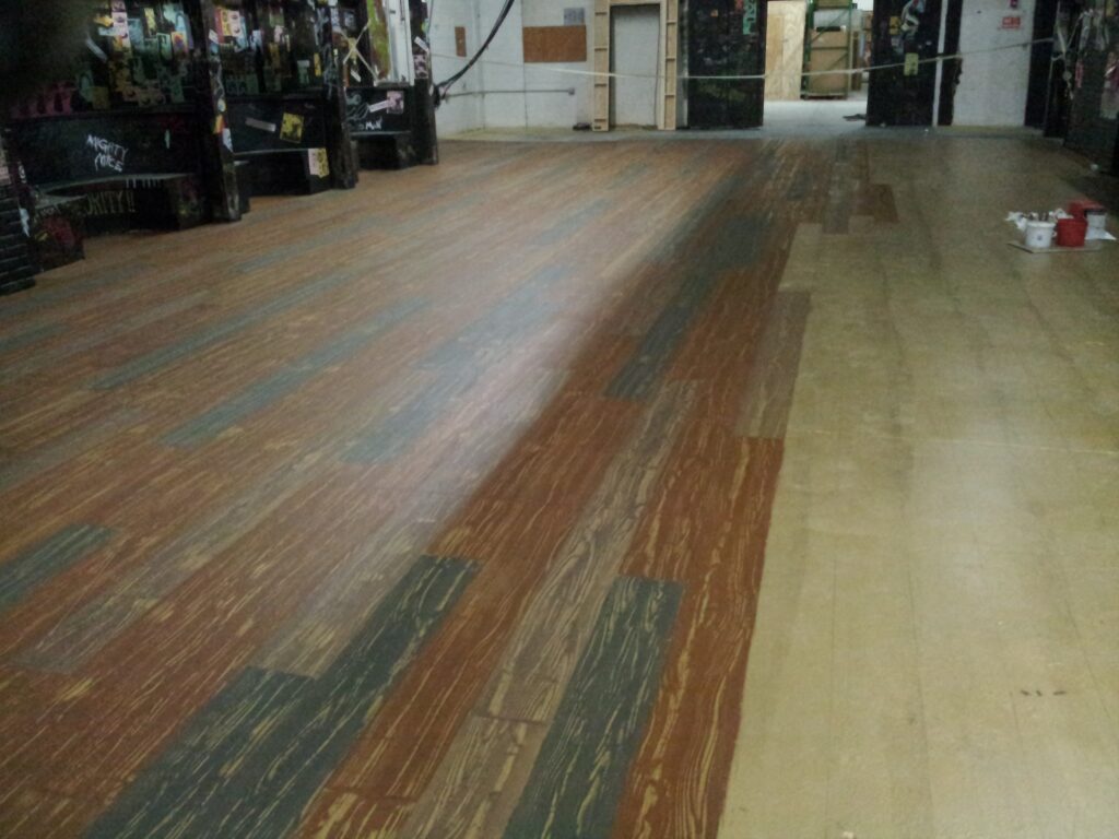 v.d.faux wood floor process